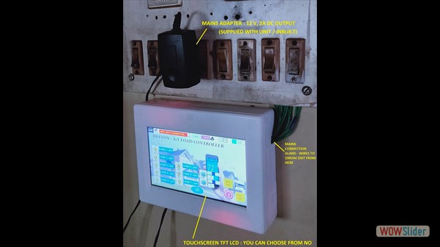 LIVE INSTALLATION TO CONTROL ONE PUMP, ONE FAN (WITH SPEED), ONE AC, ONE FRIDGE AND LED TUBE